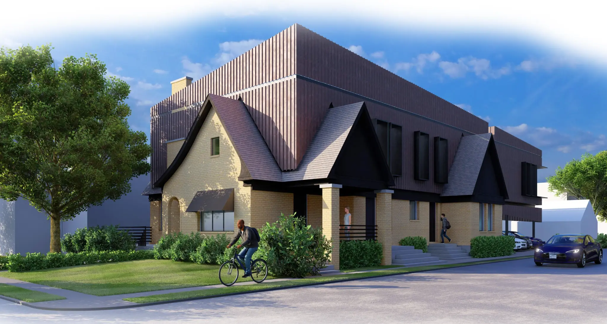 Modern residential design with contemporary architecture